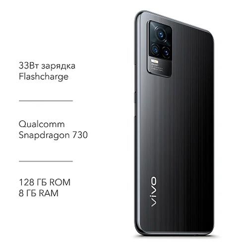 Смартфон Vivo V21e 8/128GB roman black 