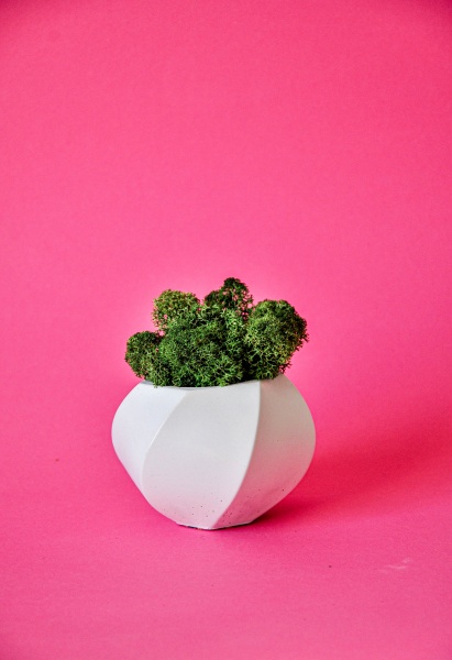 Кашпо декоративне Businkos білий бетон