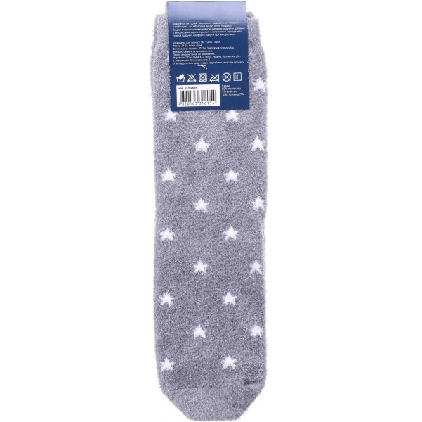 Носки женские Luna пушистые Звезды р. 23-25 серый 