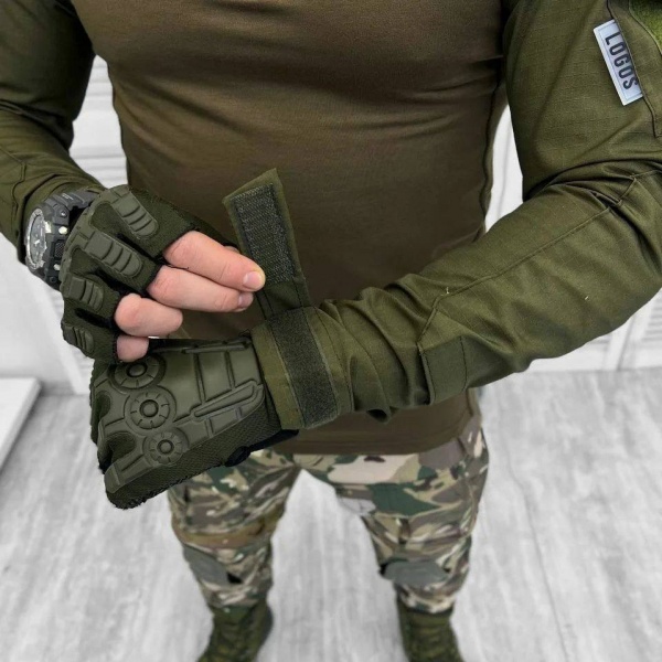 Рубашка LOGOS Убакс тактическая с длинным рукавом р.S хаки