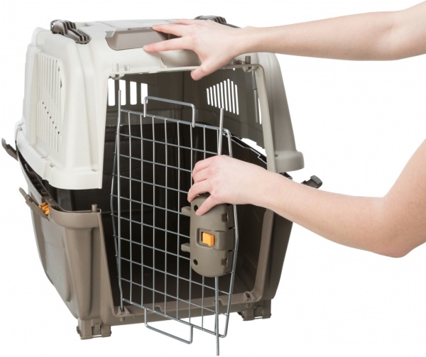 Переноска Trixie для собак Skudo 3 коричневая/песочная до 24 кг S 40 x 39 x 60 см 39741 