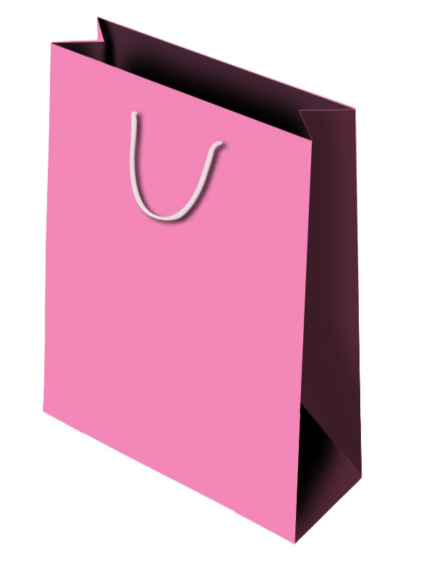 Пакет паперовий фоновий 400x300x140 мм рожевий 210С ПБС