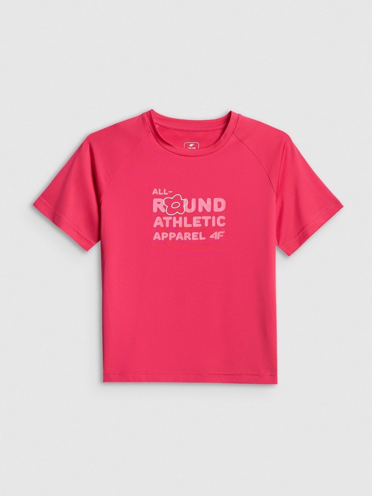 Футболка 4F TSHIRT FNK F1962 4FJWSS26TFTSF1962-53S р.134-140 розовый