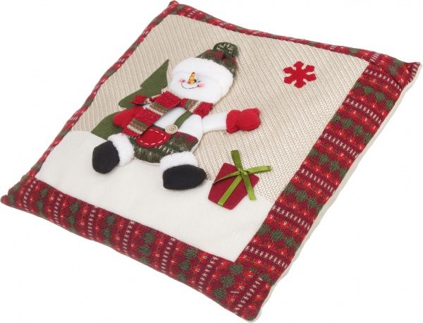 Декорація новорічна подушка Дід Мороз/Сніговик в асортименті 40 см EPI-W22-18A2878 B