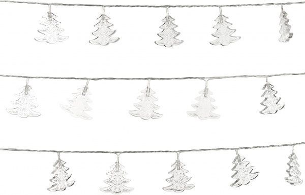 Электрогирлянда линейная внутренняя встроенный светодиод (LED) 30 ламп 3м Разноцветные елочки LD030M-FT 