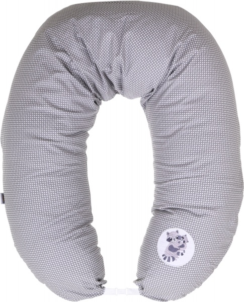 Подушка для кормления Papaella Горошек 30x170 см серый 
