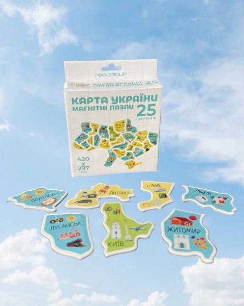 Пазли магнітні MAXGROUP Карта України NM-267