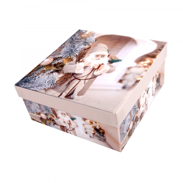 Коробка подарочная квадратная Санта 460321003 11х11х4,9 см