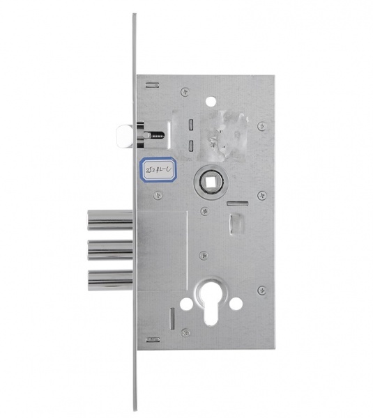 Дверний замок вхідний SANTOS 1-WAY DIN 252RL-C NC UNIV BS60 мм 85 мм нікель сатин