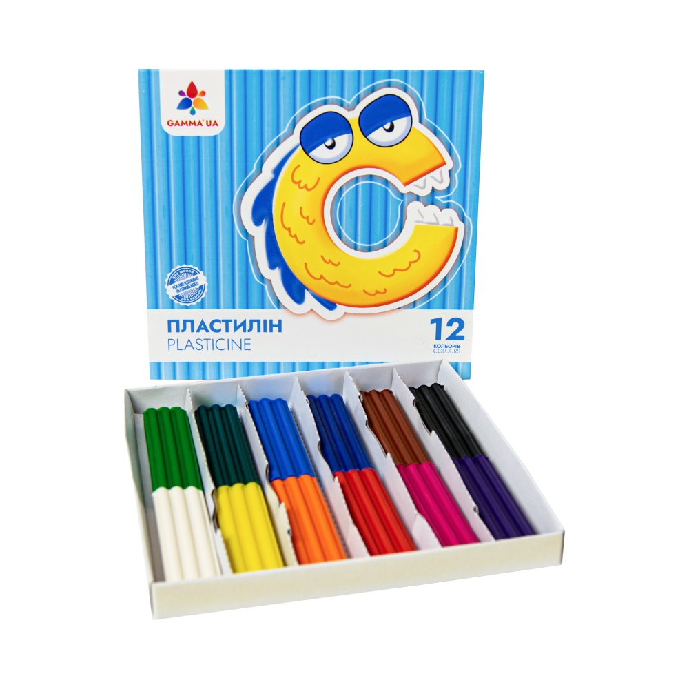 Пластилин восковый 12 цветов 100305 Райдуга-Трейд