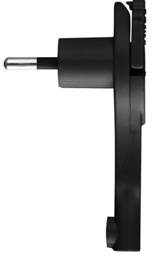 Вилка електрична плоска з ручкою Electraline 520201 без заземлення 220В 6А IP20 пластик чорний