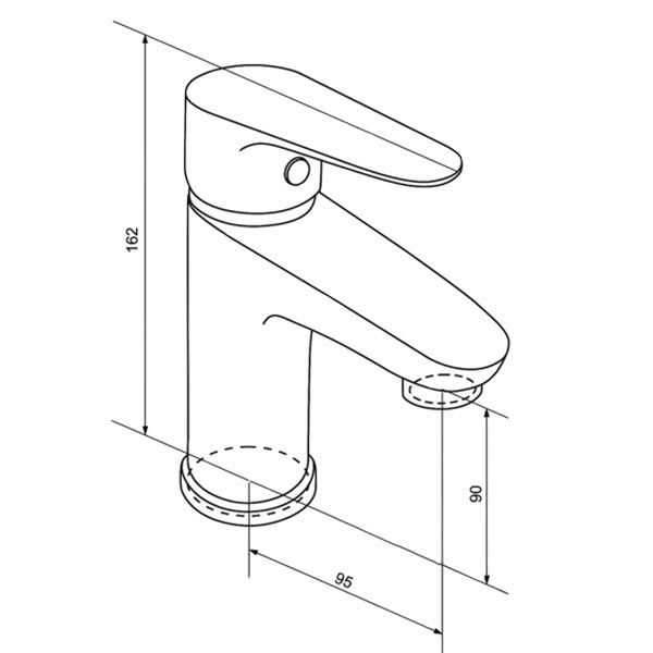 Змішувач для умивальника Pollaris Tango Foglio-01