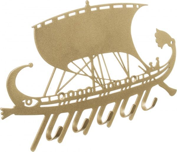 Ключниця Грецька галера 250х160x15 мм золотиста