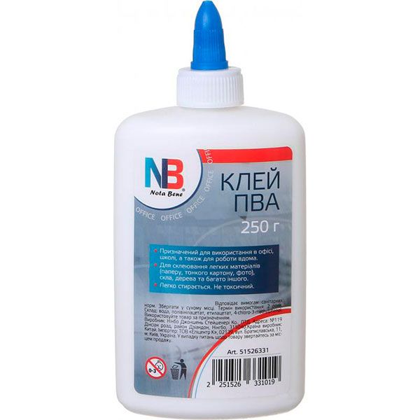 Клей ПВА 250 г Nota Bene