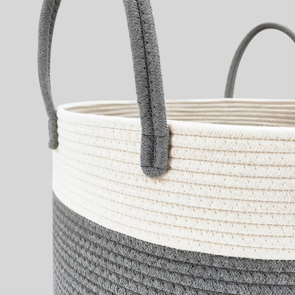 Корзина для хранения MVM TH-14 GRAY/WHITE 450x410x410 мм