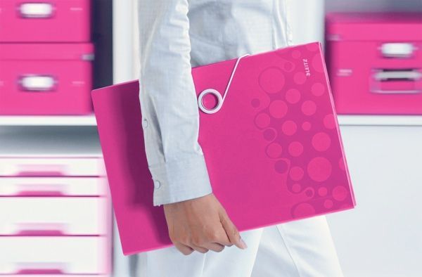 Папка з відділеннями WOW A4 рожевий металік 45890023 Leitz