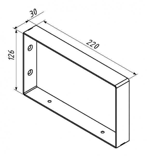 Кронштейн для полиць Valore Прямокутник Loft SB-R-21