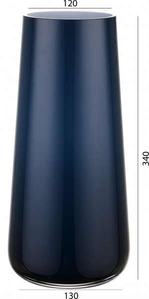 Ваза Wrzesniak Glassworks Maestro 34 см темно-синяя 