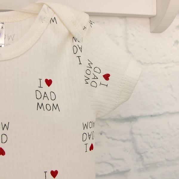 Боди детское унисекс Blanka Люблю маму папу р.86 бежевый 110264 