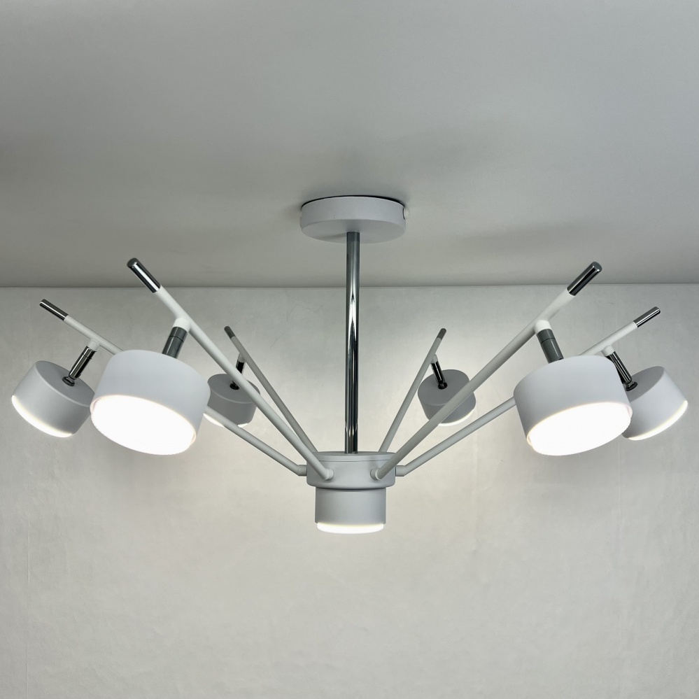 Люстра потолочная Luminaria Mary 7xGX53 белый с хромом MARY 7xGX53 WHITE/CHROME