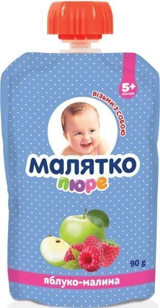 Пюре Малятко Яблуко і малина 90 г 4820123511568 