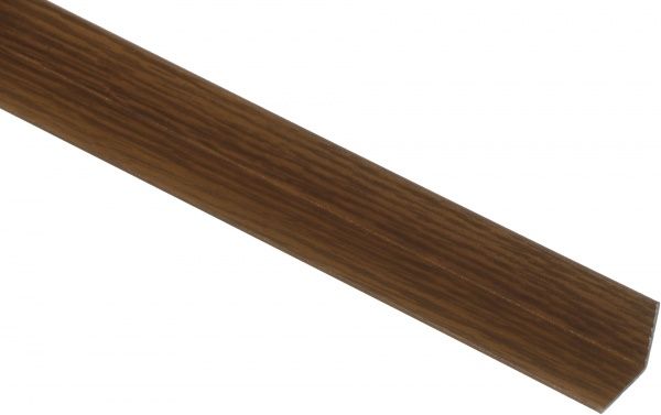 Профиль алюминиевый угловой Лугалпроф угловой 15x15x1800 мм дуб темный 