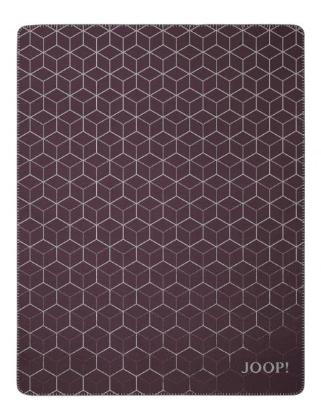 Плед Vision Bordeaux-Graph 150x200 см світло-сірий/бордовий Joop! 