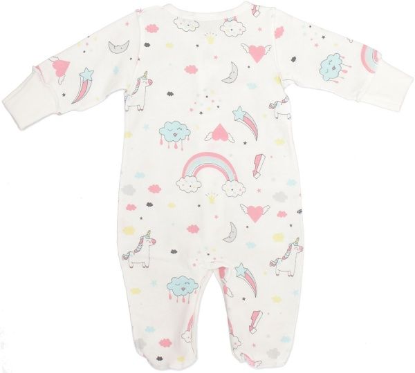 Комбинезон детский Фламинго ясельный р.56 молочный 365-329 