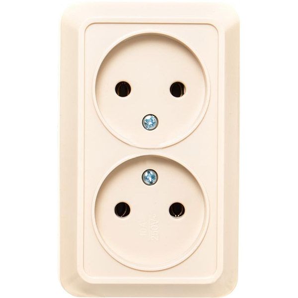 Розетка двойная Underprice крем BD-SCP.MZ20G2WTG-CR