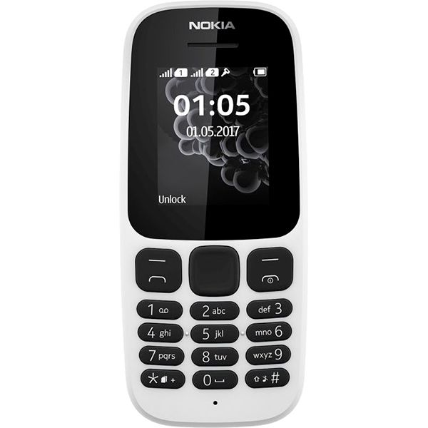 Мобильный телефон Nokia 105 Single Sim New White (A00028371)