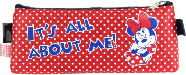 Пенал школьный Miss Minnie 1 отделение Olli белыйкрасный