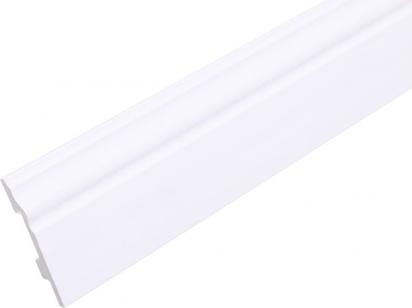 Плінтус білий King Floor JC343-W1 білий 2000x80x15,5 мм 