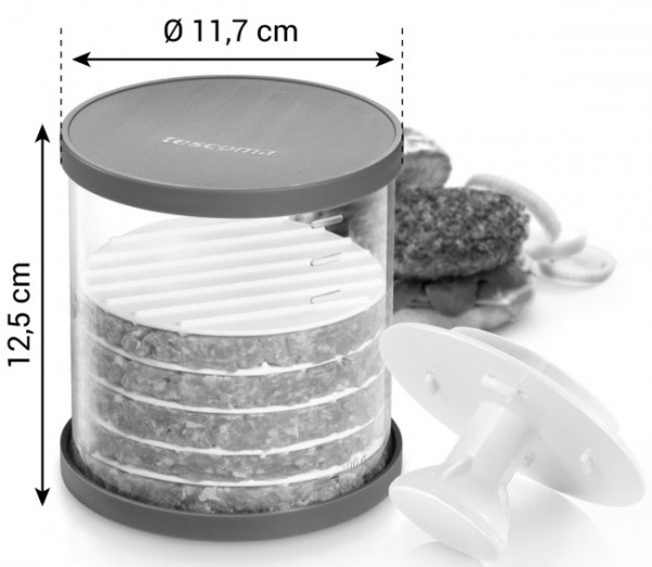 Пресс для бургеров многофункциональный графит Grandchef 428736 Tescoma