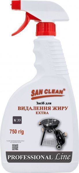 Засіб SAN CLEAN PROF Line для видалення жиру extra 0,75 л