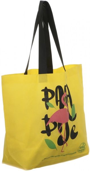 Экосумка Paradise Птицы желтый с рисунком 