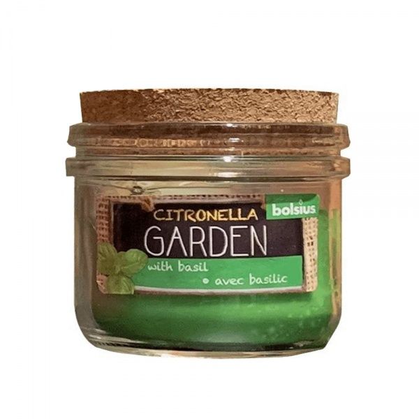Свеча в стакане с пробкой 80/83мм Citronella Базилик Bolsius
