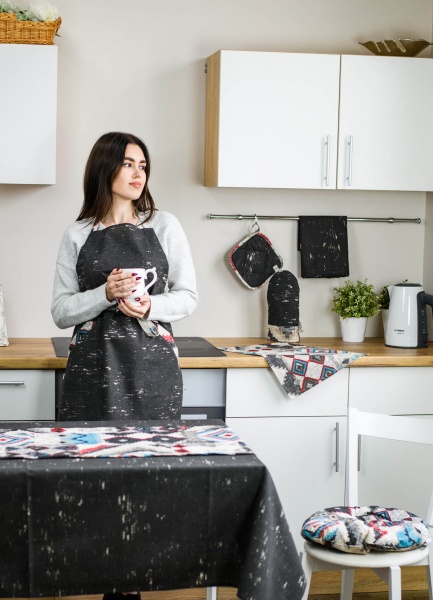 Скатерть Joy серая 136x180 см мульти La Nuit 