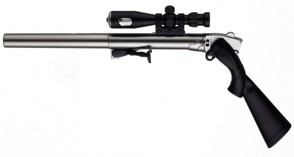 Ручка гелева Гвинтівка чорна чорнило синє 