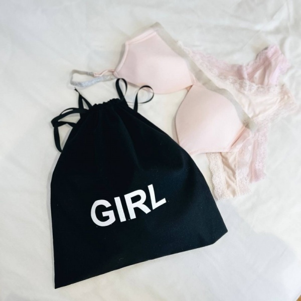 Органайзер текстильный Organize M-girl Girl хлопковый для вещей черный 350x300 мм