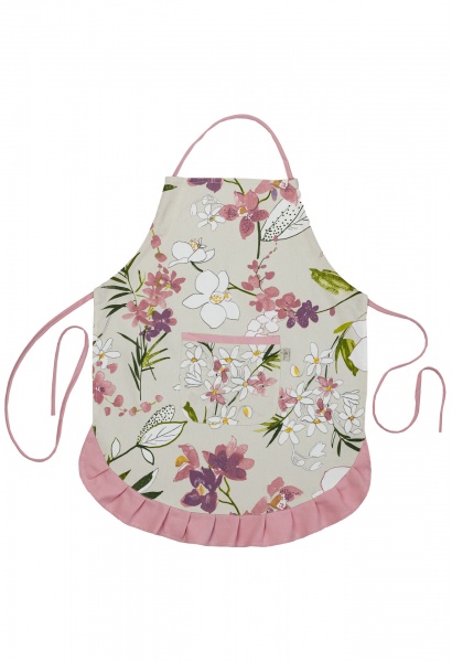Фартук с нагрудником Орхидея Прованс