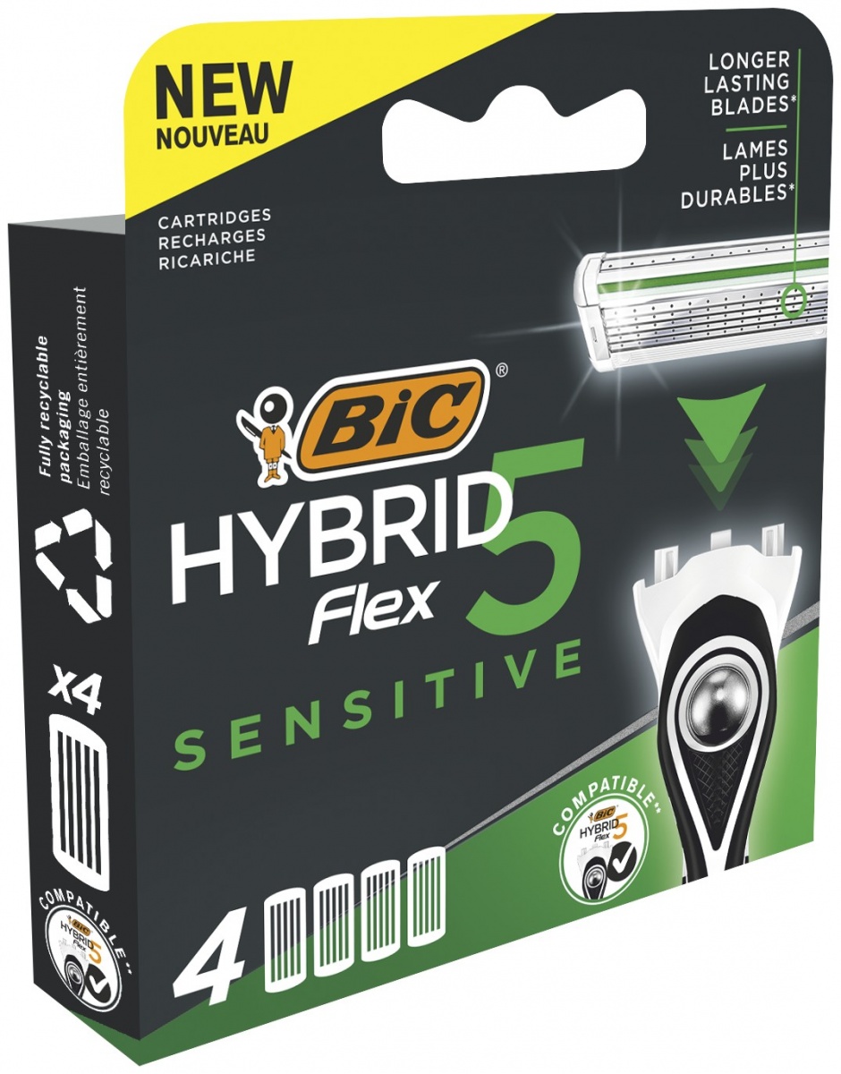 Сменный картридж BIC Flex 5 Hybrid }Flex 5 Hybrid 4 шт. 4 шт. — фото 1