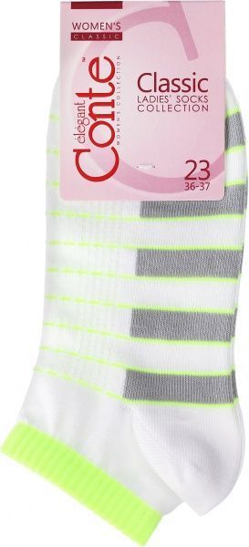 Шкарпетки жіночі Conte Classic р. 23 біло-салатовий 067 
