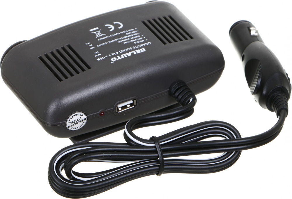 Разветвитель автомобильный Белавто 12V, 15A