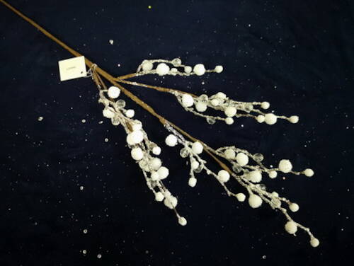 Декорация новогодняя Ветка с шарами и кристаликами 74 см EPI-18A6023 