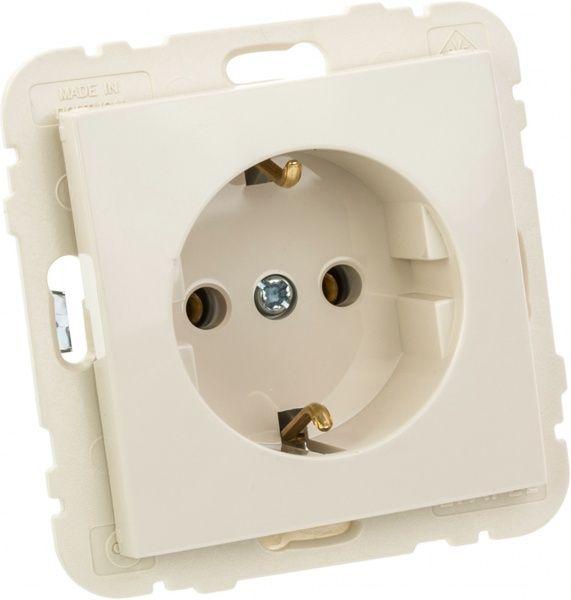 Розетка с заземлением Efapel Logus 2P+Z 16 А 250 В без шторок слоновая кость