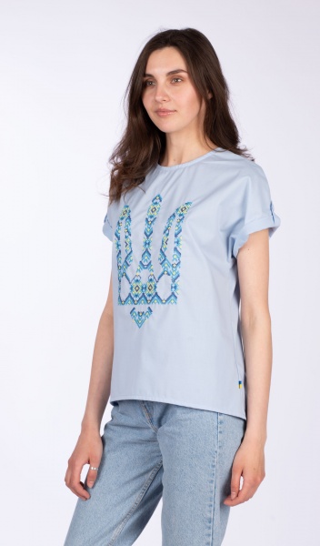 Блуза Эдельвика Тризуб р. L голубой 80-22/00