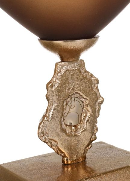 Ваза стеклянная золотая 26x36 см PANACHE