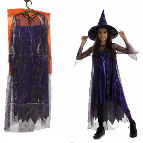 Костюм карнавальний КАРНАВАЛІЯ Відьма фіолетовий р.110-122-134 фіолетовий 85289, 85189, 85089 