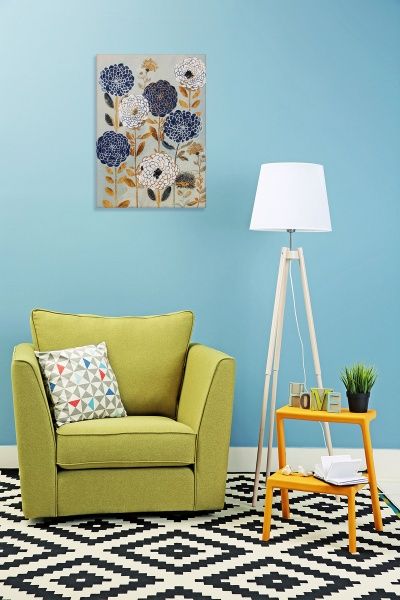 Репродукция на холсте Георгины 30x40 см 