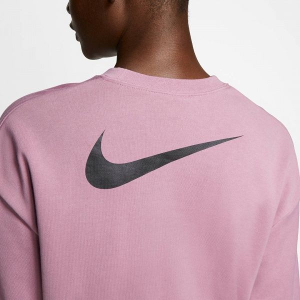 Свитшот Nike W NSW SWSH CREW FT CJ3766-515 р. S фиолетовый